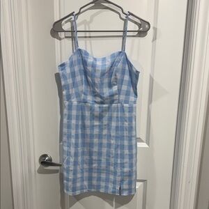BP Blue Plaid Mini Dress